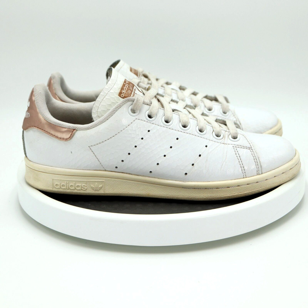 adidas Stan Smith White Copper Womens Size 7.5 Shoes Lace Up Sneakers Leather